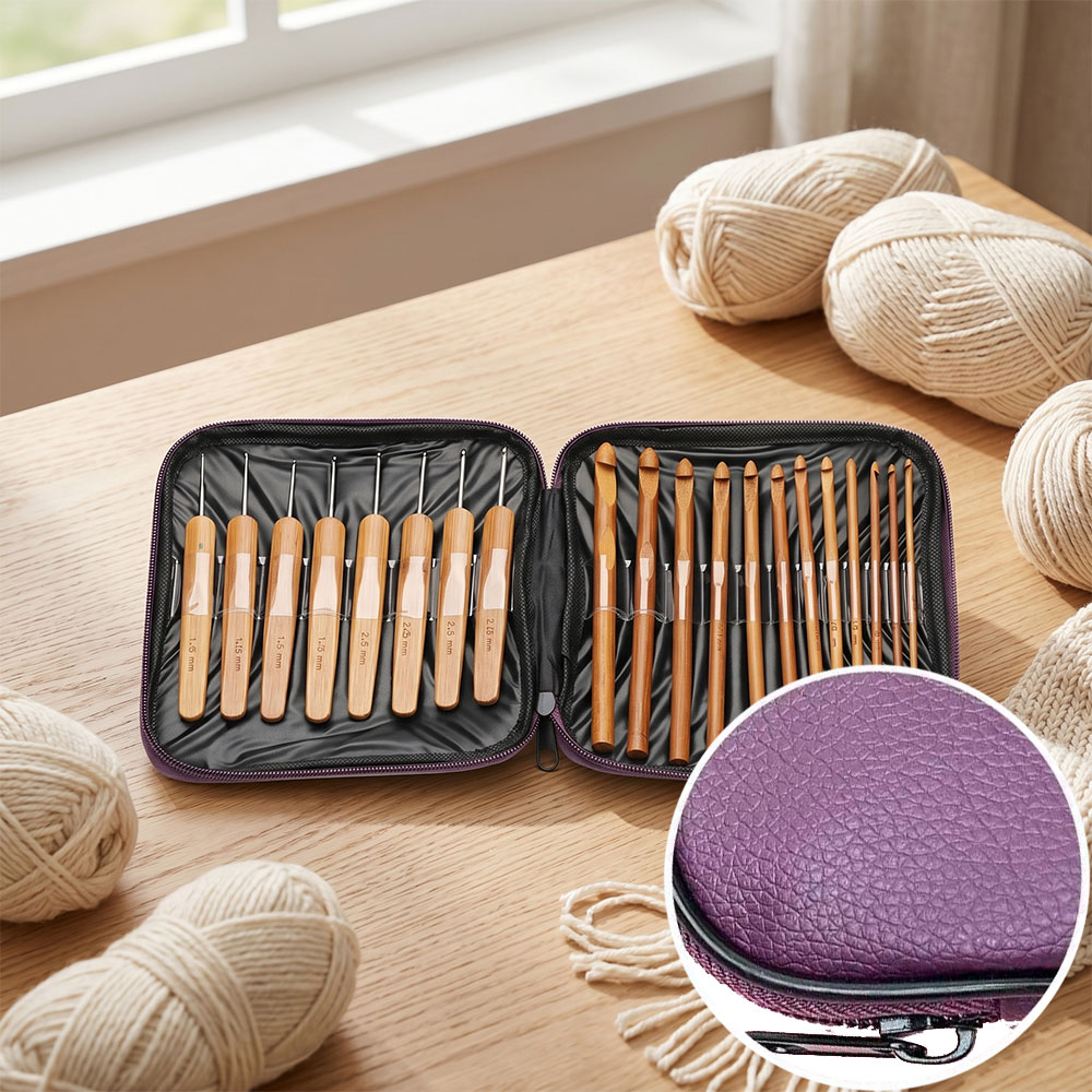 74pcs Bamboo Crochet Hooks Set - Tool Set review and price